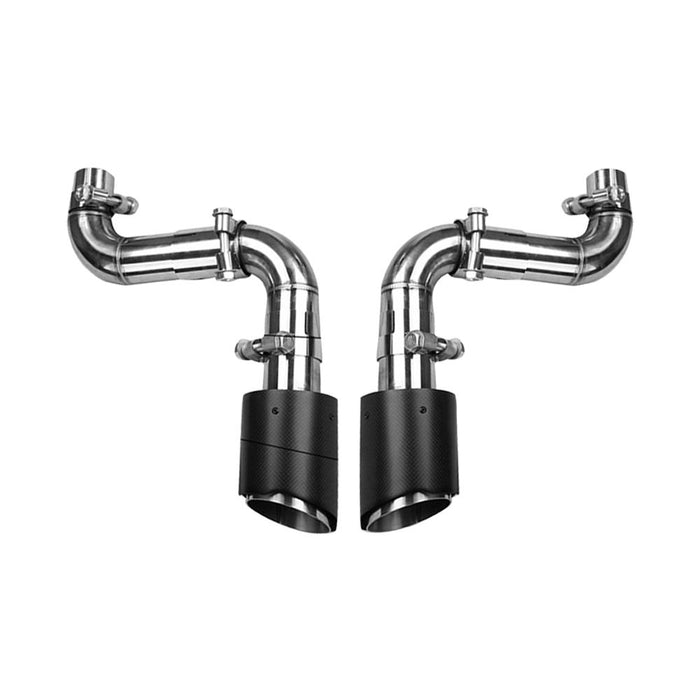 Carbon Fiber Black Exhaust Tip Single Pipe (16-18 Honda Civic) Exhaust AMERICAN MODIFIED 