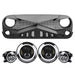 Hawke Grille & Halo Headlights & Halo Fog Lights Combo (07-18 Wrangler JK) Headlights Grille Combo AMERICAN MODIFIED 