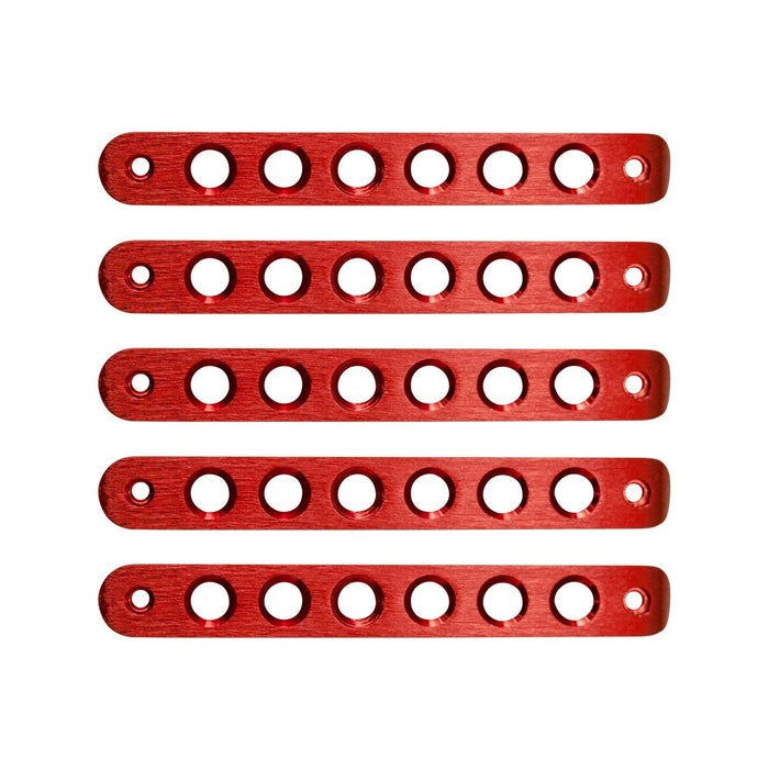 Aluminum Door Grab Handle Inserts Cover 4 Door (11-18 Jeep Wrangler JK/ JKU) Door Handles AMERICAN MODIFIED Red 