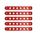 Aluminum Door Grab Handle Inserts Cover 4 Door (11-18 Jeep Wrangler JK/ JKU) Door Handles AMERICAN MODIFIED Red 