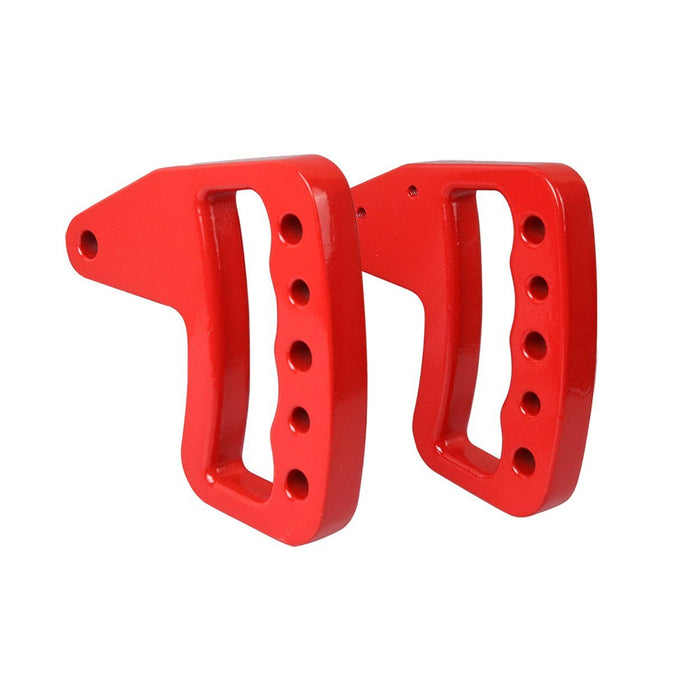 Aluminum Grab Handle - Front / Rear / Black / Red (11-18 Jeep Wrangler JK/ JKU) Grab Handles AMERICAN MODIFIED Front Red 