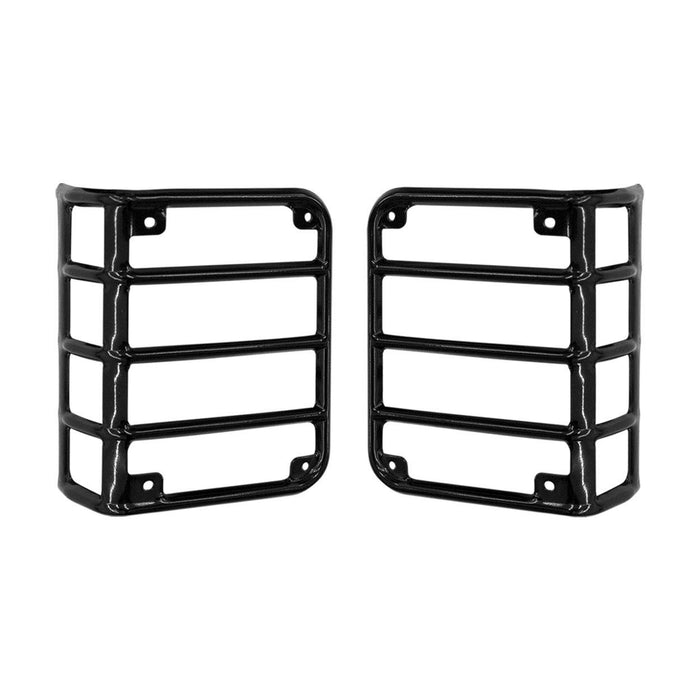 Black Euro Tail Light Covers (11-18 Jeep Wrangler JK/ JKU) Light Guards & Light Covers AMERICAN MODIFIED 