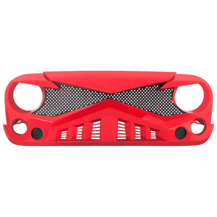 Hawke Grille - Red (07-18 Jeep Wrangler JK) Grilles AMERICAN MODIFIED 