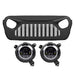 Vader Grille w/ Mesh & Halo Headlights Combo (18-20 Wrangler JL & Gladiator JT) Headlights Grille Combo AMERICAN MODIFIED 
