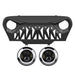 Shark Grille & Halo Headlights Combo (97 - 06 Wrangler TJ) Headlights Grille Combo AMERICAN MODIFIED 