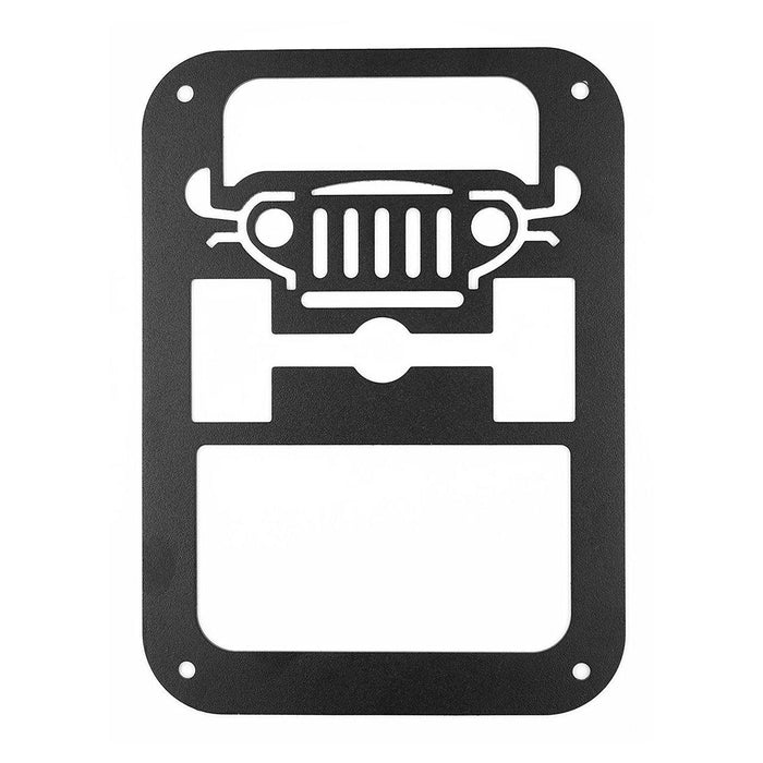 JEEP GRILLE STYLE Tail Light Guards (07-18 Jeep Wrangler JK/ JKU) Light Guards & Covers AMERICAN MODIFIED 