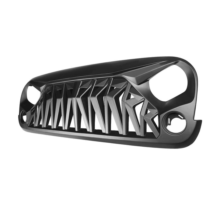 Shark Grille & Honeycomb Headlights & Amber Turn Signals Combo (07-18 Wranger JK/ JKU) Headlights Grille Combo AMERICAN MODIFIED 