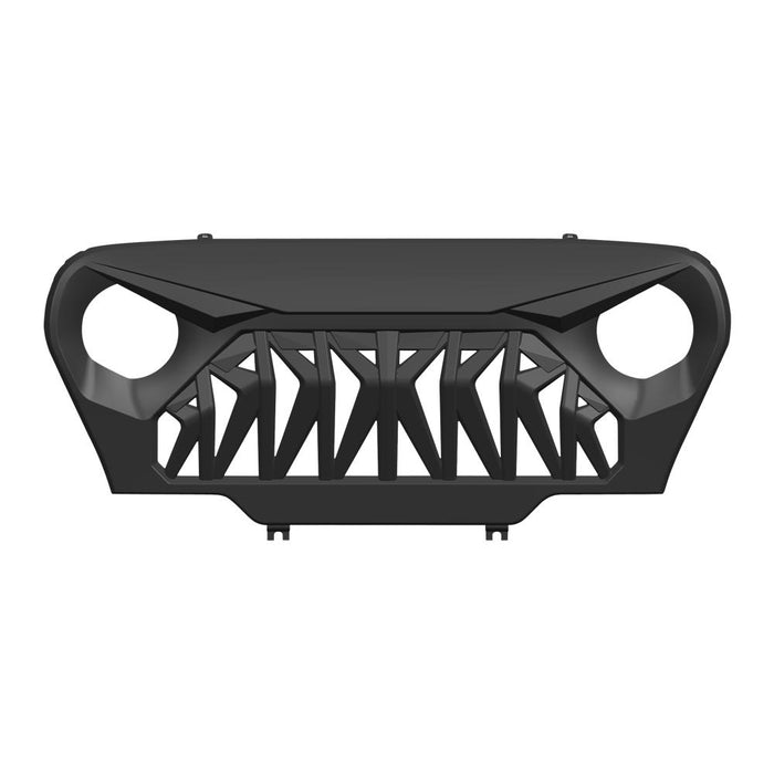 Shark Grille & Halo Headlights Combo (97 - 06 Wrangler TJ) Headlights Grille Combo AMERICAN MODIFIED 