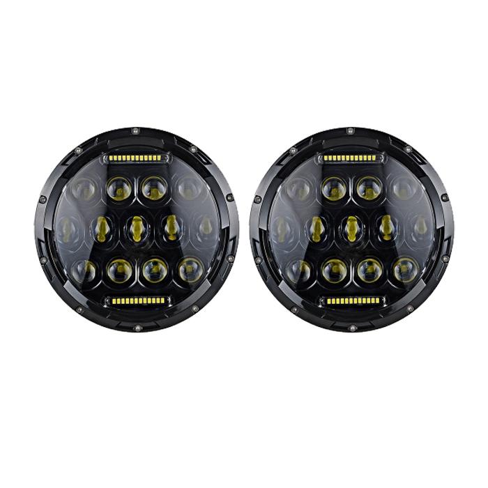 Shark Grille & Honeycomb Headlights & Amber Turn Signals Combo (07-18 Wranger JK/ JKU) Headlights Grille Combo AMERICAN MODIFIED 