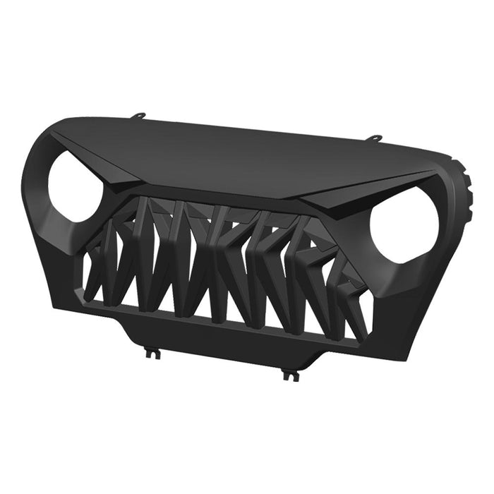 Shark Grille & Halo Headlights Combo (97 - 06 Wrangler TJ) Headlights Grille Combo AMERICAN MODIFIED 