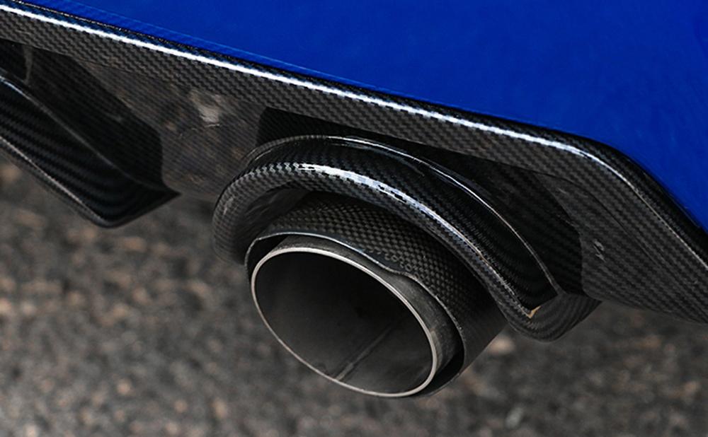 Carbon Fiber Black Exhaust Tip Single Pipe (16-18 Honda Civic) Exhaust AMERICAN MODIFIED 