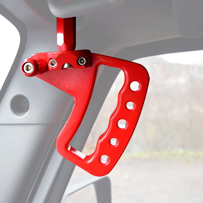 Aluminum Grab Handle - Front / Rear / Black / Red (11-18 Jeep Wrangler JK/ JKU) Grab Handles AMERICAN MODIFIED 