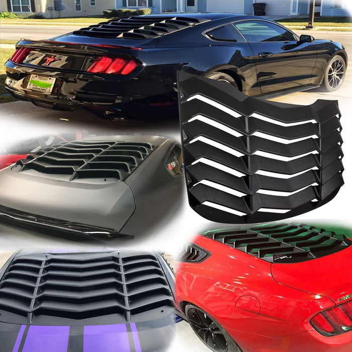 Side & Rear Window Louvers Combo Lambo Style (2015 - 2019 Ford Mustang) Window Louvers AMERICAN MODIFIED 