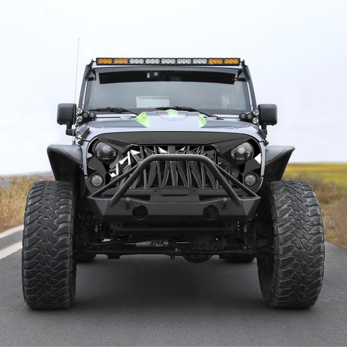 07-18 jeep wrangler JK glossy black OEM grill with black jeep badging. No longer have the jeep and no need for a jeep grill 07-18 jeep wrangler JK glossy black OEM grill with black jeep badging. No longer have the jeep and no need for a jeep grill