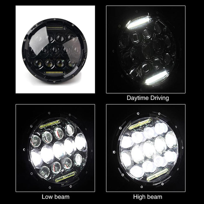 Shark Grille & Honeycomb Headlights & Amber Turn Signals Combo (07-18 Wranger JK/ JKU) Headlights Grille Combo AMERICAN MODIFIED 