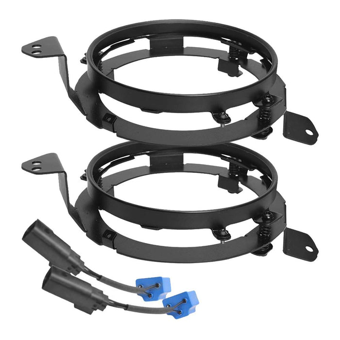 Vader Grille w/ Mesh & Halo Headlights Combo (18-20 Wrangler JL & Gladiator JT) Headlights Grille Combo AMERICAN MODIFIED 