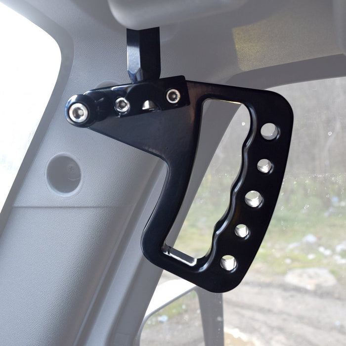 Aluminum Grab Handle - Front / Rear / Black / Red (11-18 Jeep Wrangler JK/ JKU) Grab Handles AMERICAN MODIFIED 