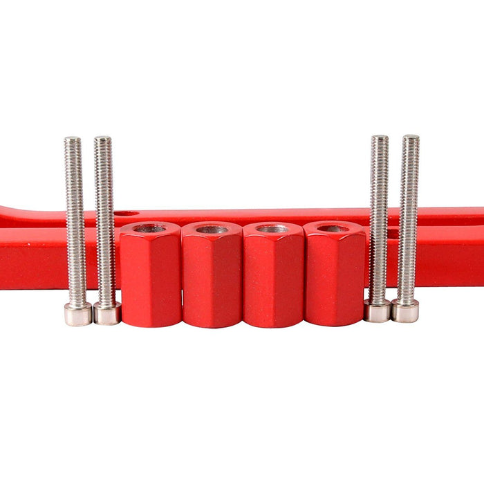 Aluminum Grab Handle - Front / Rear / Black / Red (11-18 Jeep Wrangler JK/ JKU) Grab Handles AMERICAN MODIFIED 