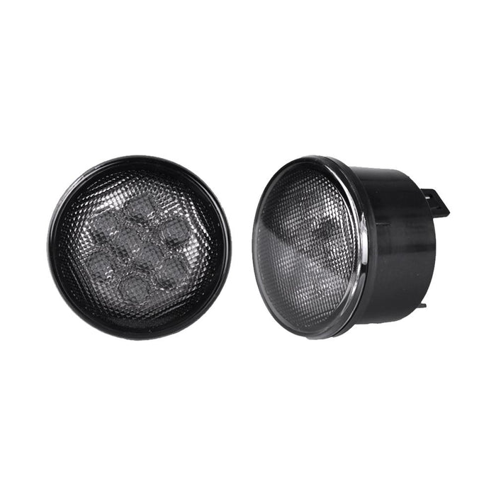 Halo Headlights & Shark Grille & Smoke Turn Signal Lights Combo (07-18 Jeep Wranger JK/ JKU) Headlights Grille Combo AMERICAN MODIFIED 