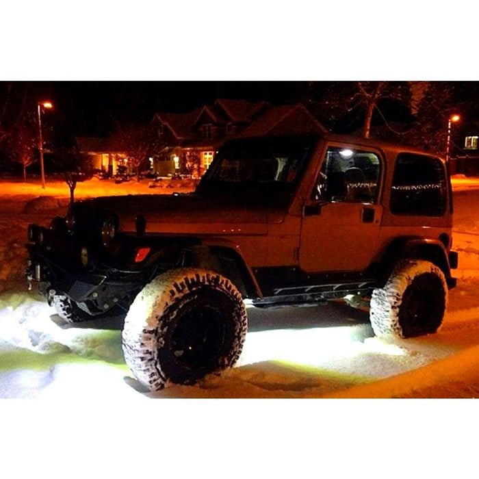 Bluetooth Shift RGB LED Rock Lights (87-18 Jeep YJ/ TJ/ JK) Rock Lights AMERICAN MODIFIED 