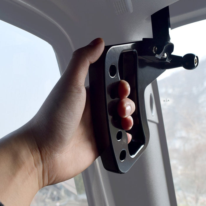 Aluminum Grab Handle - Front / Rear / Black / Red (11-18 Jeep Wrangler JK/ JKU) Grab Handles AMERICAN MODIFIED 