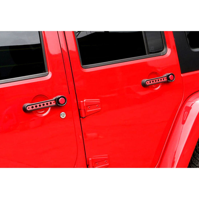 Aluminum Door Grab Handle Inserts Cover 4 Door (11-18 Jeep Wrangler JK/ JKU) Door Handles AMERICAN MODIFIED 