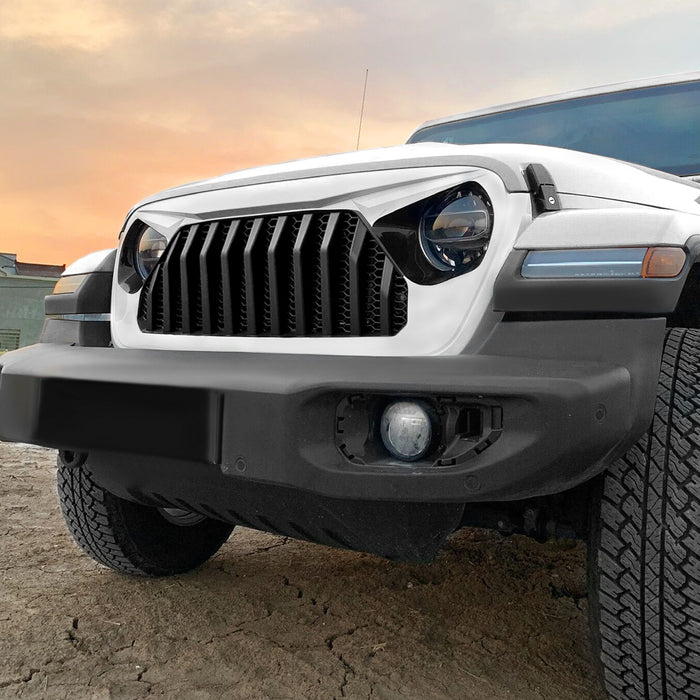 Gladiator Vader Grille w/ Mesh - Black & White for 18-22 Jeep Wrangler JL & Gladiator JT