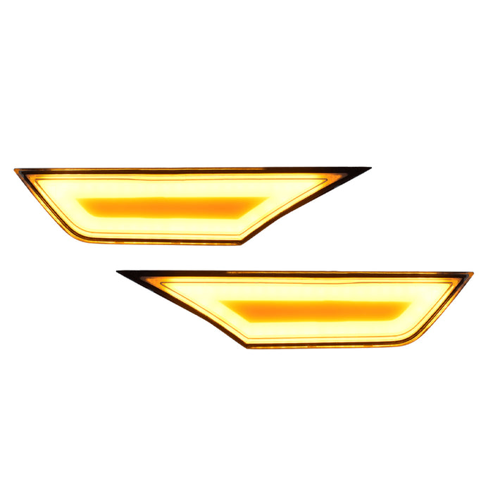 LED Side Marker Lights wTurn Signal For 2016-2020 Honda Civic Hatchback