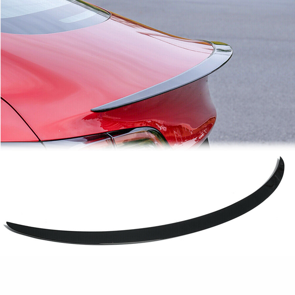 Rear Spoiler Trunk Wing - Glossy Black For 2017-2021 Tesla Model 3 ...