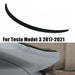 Rear Spoiler Trunk Wing - Glossy Black For 2017-2021 Tesla Model 3
