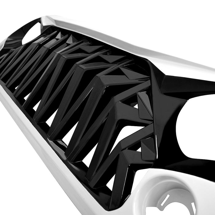 Shark Grille - Black & White for 07-18 Wrangler JK/ JKU