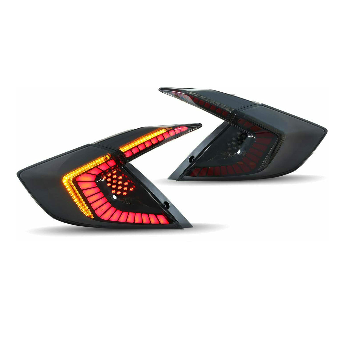 1619 Honda Civic Black Smoke LED Tail Lights AMERICAN MODIFIED