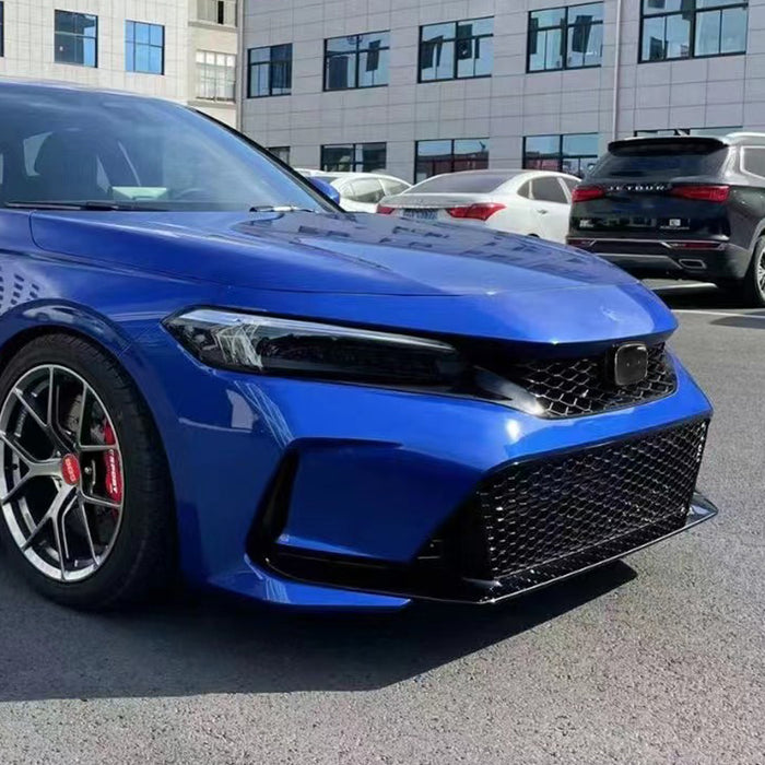 Type-R Style Mesh Front Grille for 22+ Honda Civic-Glossy Black ...