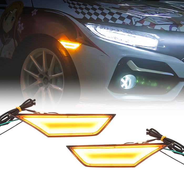 LED Side Marker Lights w/Turn Signal For 2022 11th Honda Civic
