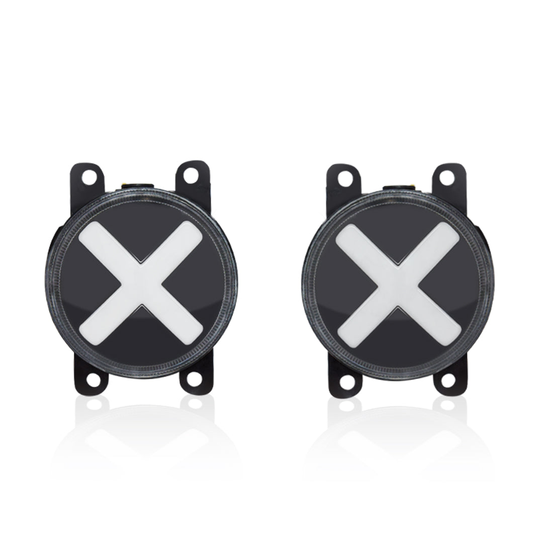 Black Fog Light Covers For 2019-2021 Honda Civic Sport – Front Bumper Trim Set